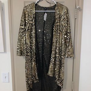 Windsor gold sequin kimono style jacket